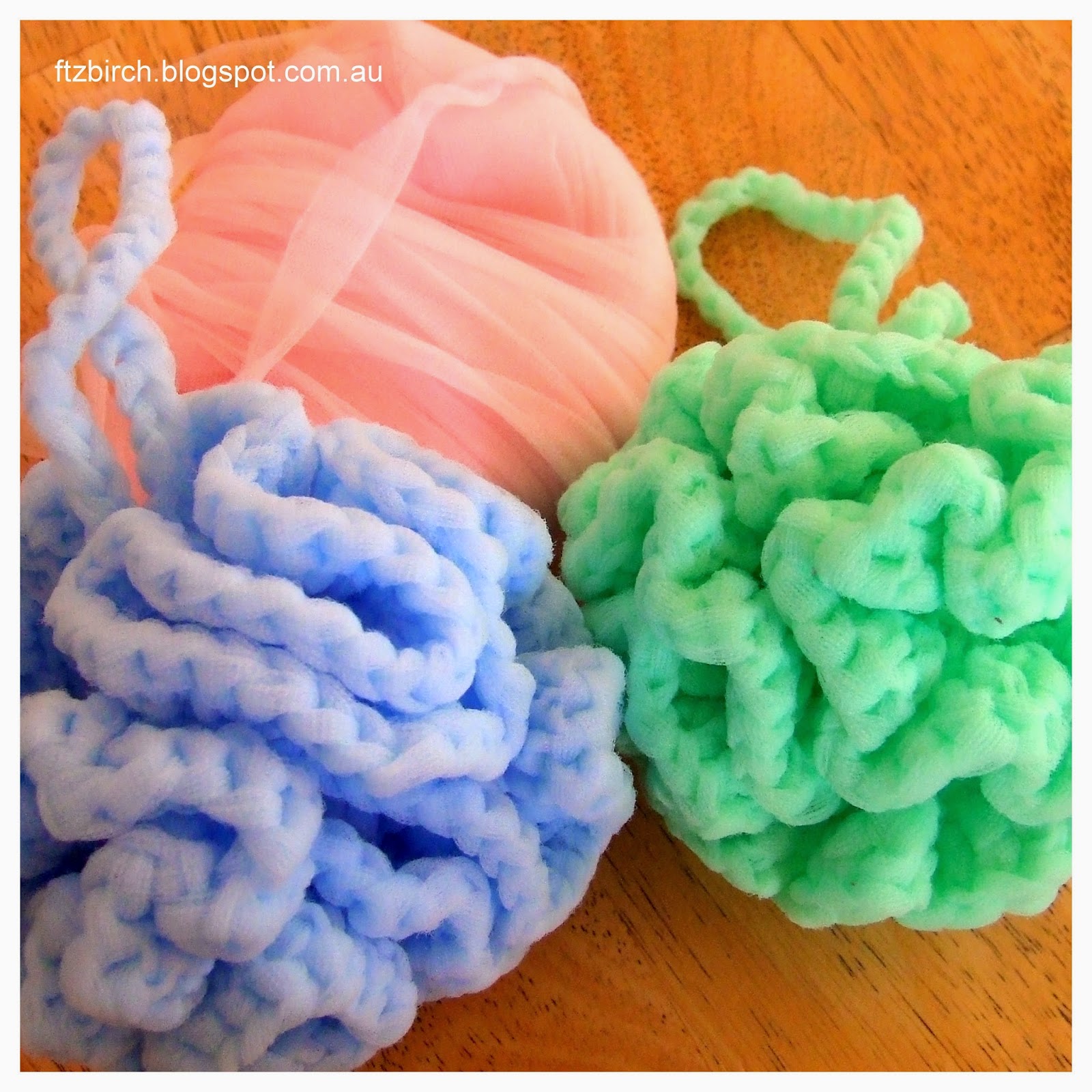 How do you crochet a scrubbie from tulle?